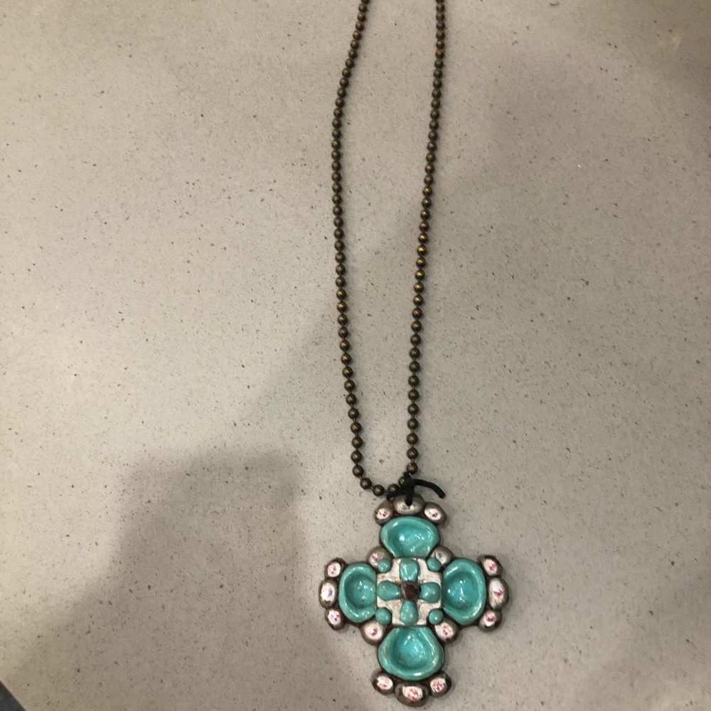 Real torquoise 2ft beaded necklace